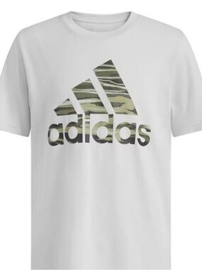 adidas Kids light grey T-Shirt with Camouflage Logo